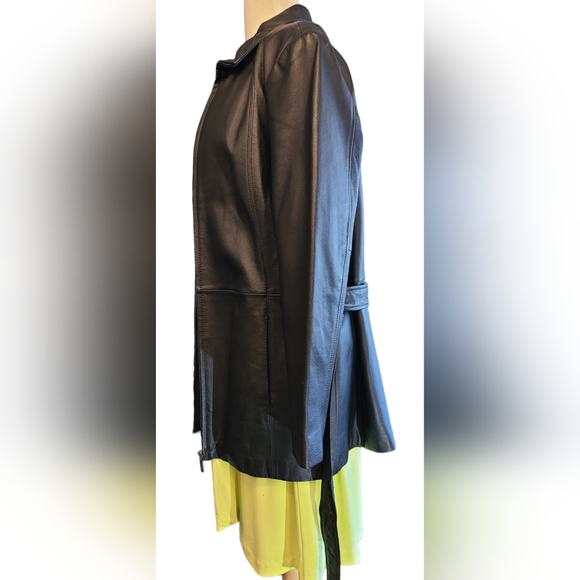 Worthington size L black leather coat - Picture 8 of 8